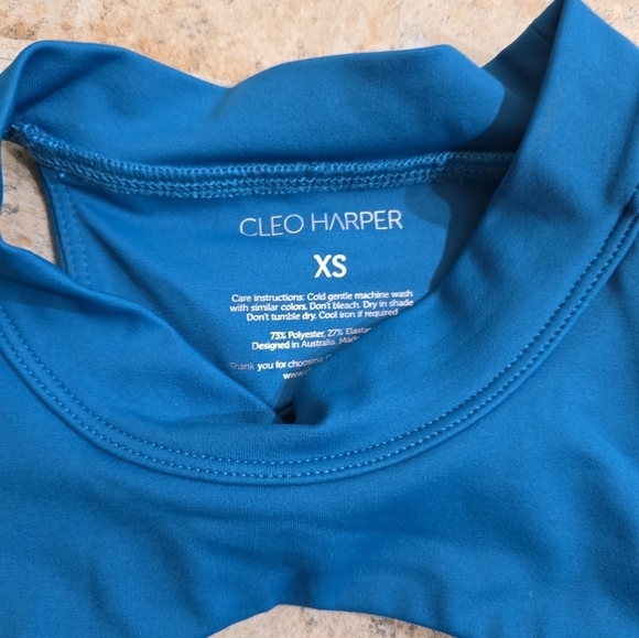 Cleo Harper Signet Bralet - Pacific Blue XS US 4 Cutout Chest - Picture 5 of 5